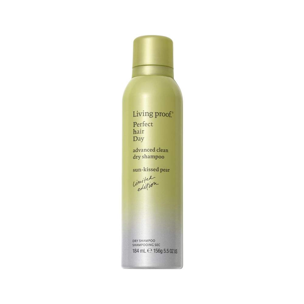 Living Proof front packaging shows limited edition sun-kissed pear scent and benefit