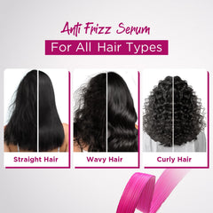 Model applying Livon during styling demonstrating frizz-free finish