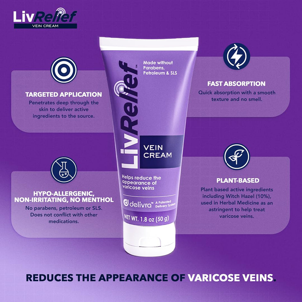 LivRelief cream texture close-up showing smooth, absorbable formula