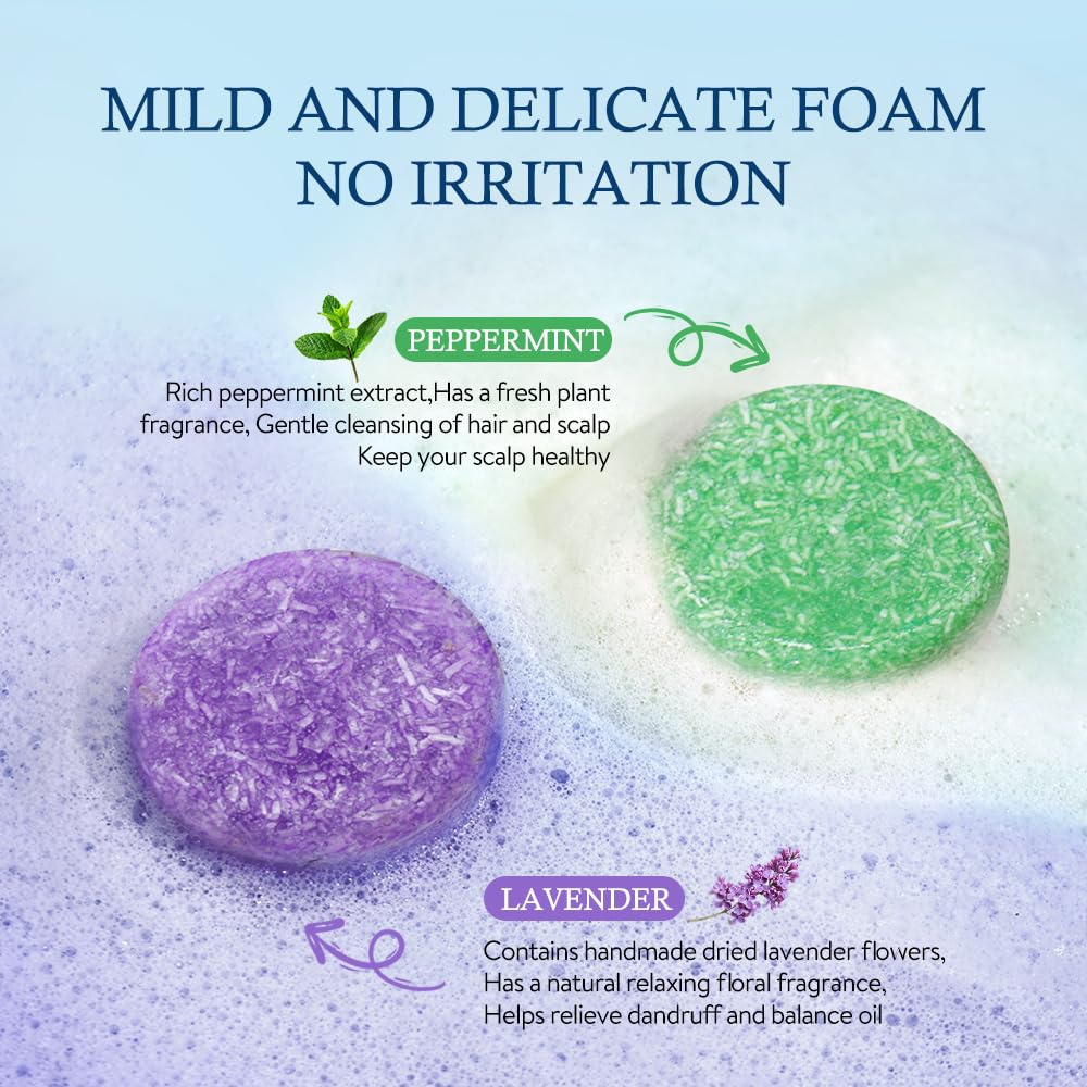 LIYALAN peppermint bar close-up texture showing cooling beads and cleansing power