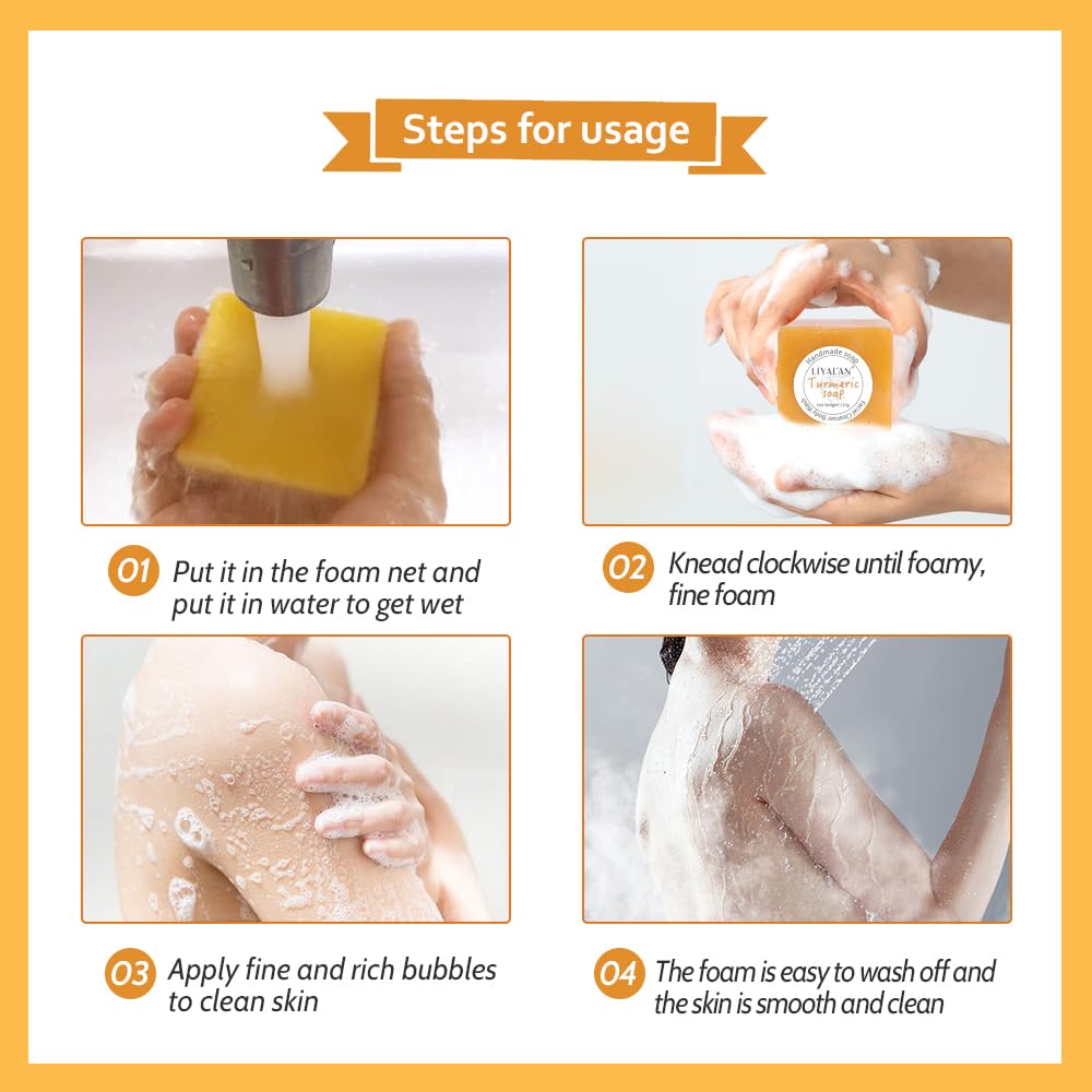 LIYALAN turmeric root and oils illustrating natural ingredients