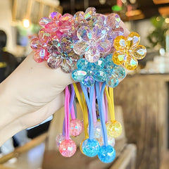 LIYAZHIL front packaging showing 12 colorful bead hair ties, easy storage benefit