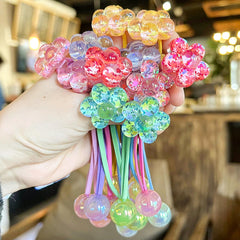 LIYAZHIL front packaging showing 12 colorful bead hair ties and value pack benefit