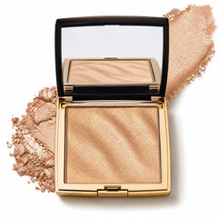 Liyloihi front compact showcasing elegant case and built-in mirror for travel
