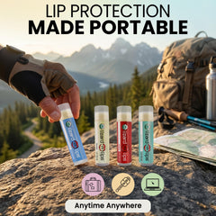 LizardLips size comparison with coin to show travel-friendly pocketable benefit