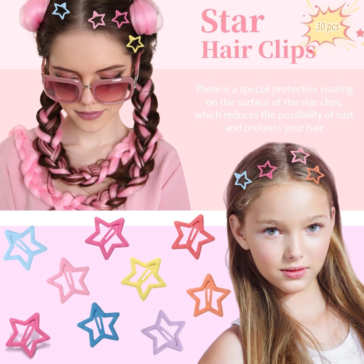 Lizioo butterfly clip glitter view adding colorful sparkle to hair
