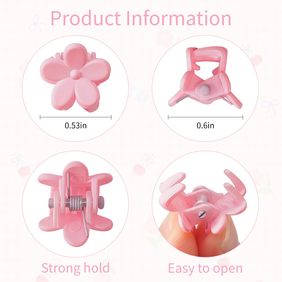 Lizioo close-up of matte-coated flower clip texture demonstrating smooth, snag-free finish
