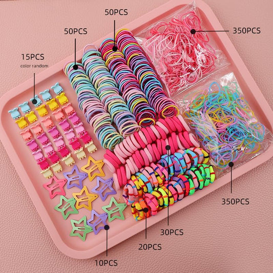 Lizioo colorful elastic hair ties spread by color for fast selection and outfit matching