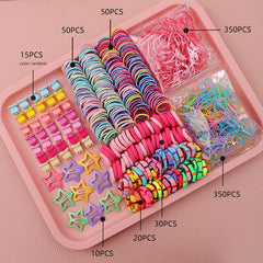 Lizioo colorful elastic hair ties spread by color for fast selection and outfit matching
