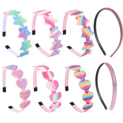 Lizioo front packaging showing eight glitter headbands and vibrant colors