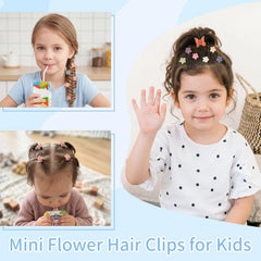 Lizioo clip securing a small section of hair, illustrating gentle hold and decorative flair