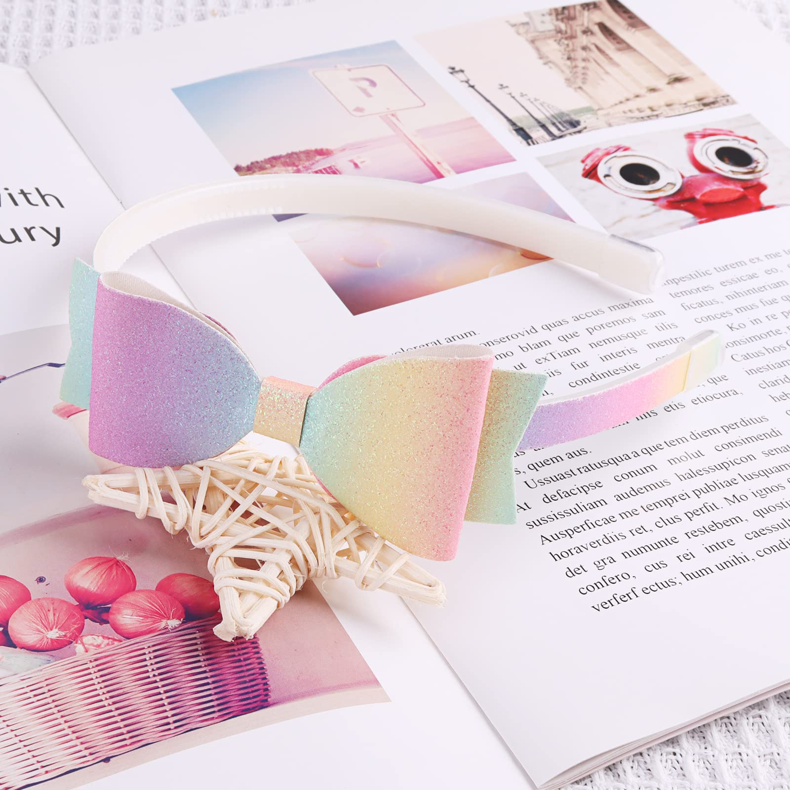 Lizioo headband beside ruler showing diameter and stretch-fit sizing