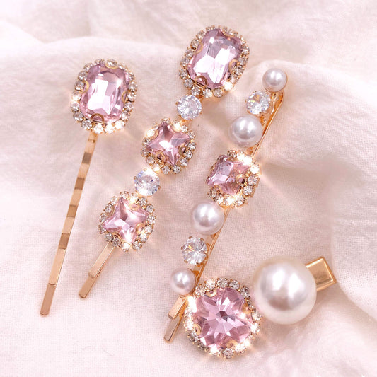 Lizzie Kay close-up of pink crystal detail and sparkle for eye-catching shine