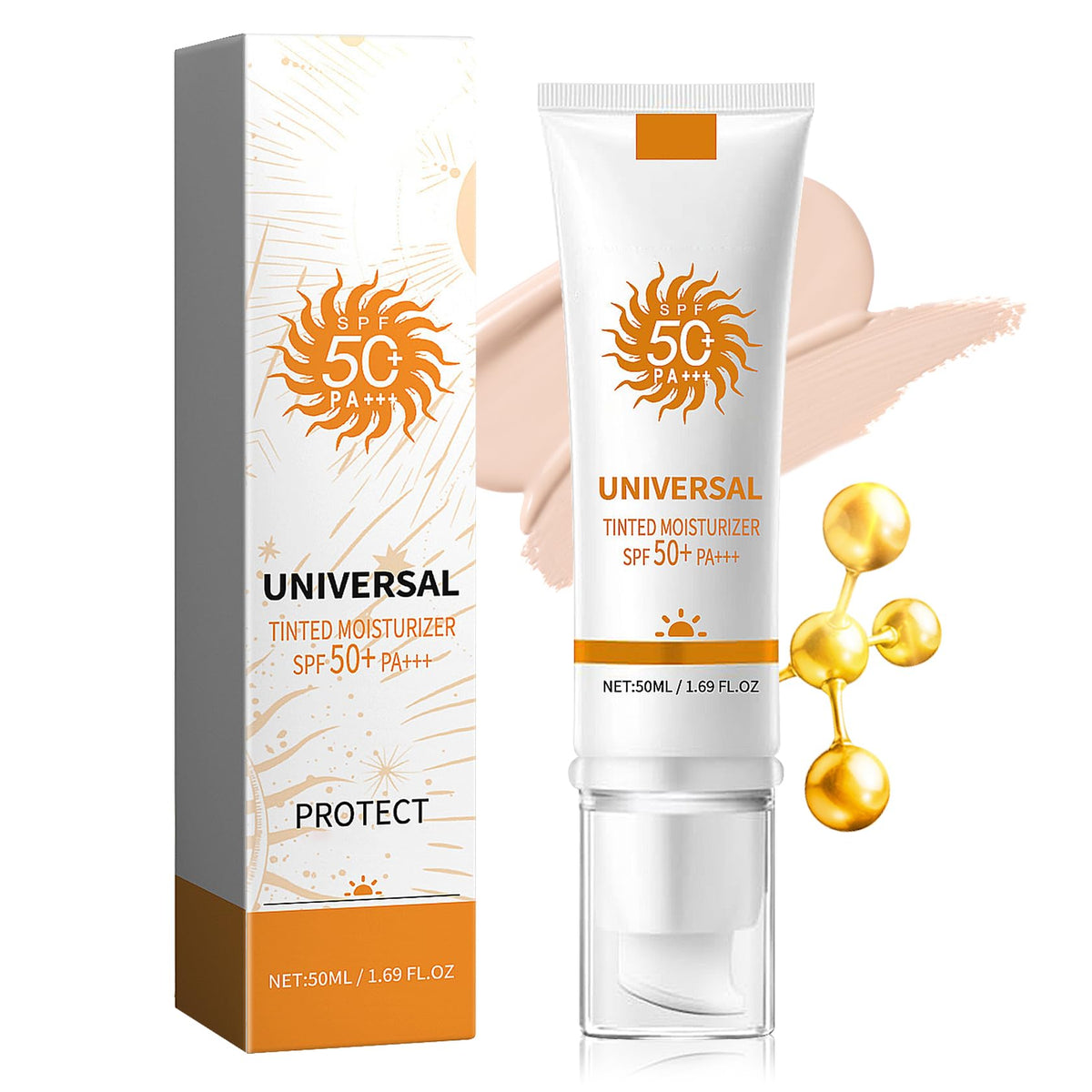 LJYBoBin front tube view showing travel-size sunscreen and clear labeling benefit