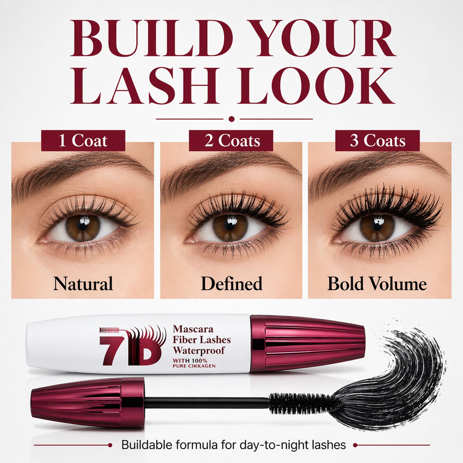 Lkdsoaf texture showing fibers that enhance lash thickness