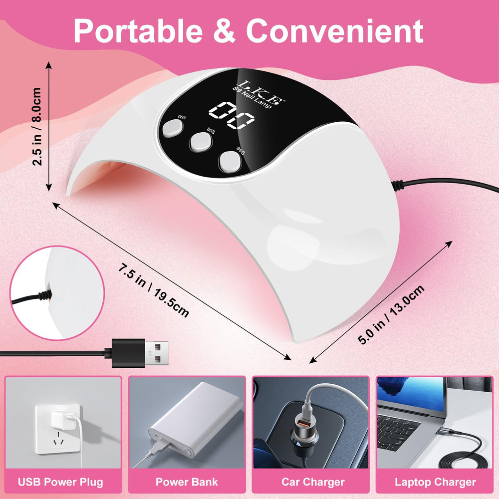 LKE automatic sensor activating as hand enters for hands-free curing