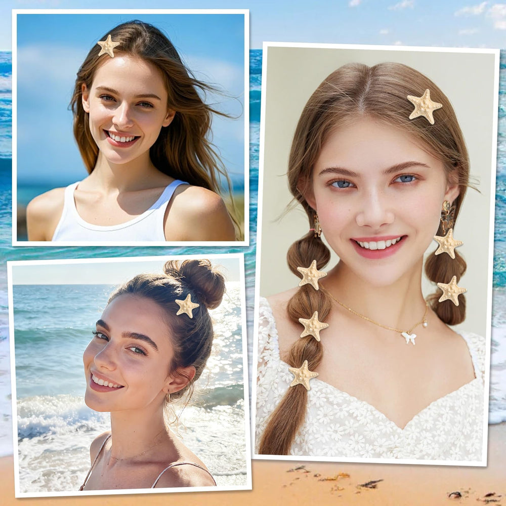 LLMSIX starfish clip lifestyle beach setting adding coastal flair to outfit
