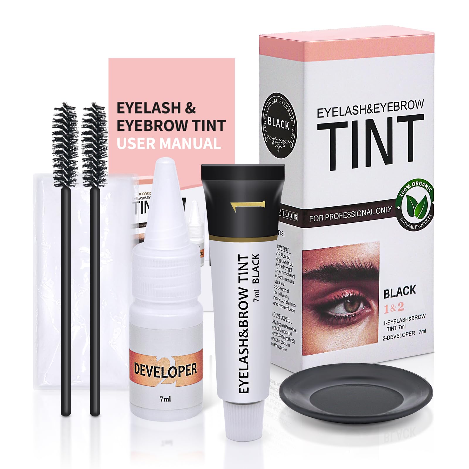LLNNOVUE front packaging showing black lash and brow kit, professional convenience