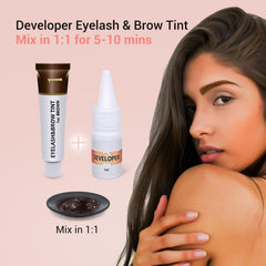LLNNOVUE shade swatch array illustrating brown tone choices and natural look