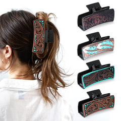 LLOUSSAK front view of four clipped set showing pattern and size benefit