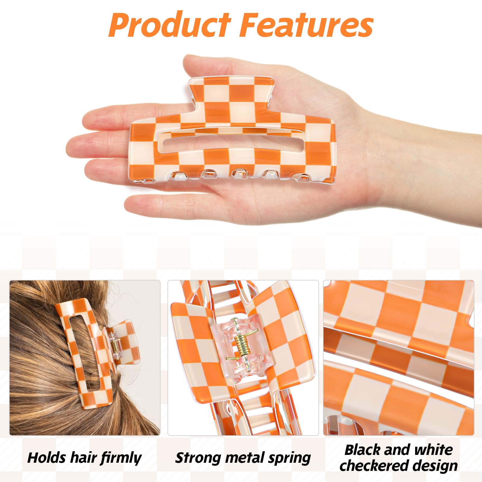 LLOUSSAK medium and small clips stacked to show scale and versatile styling benefit