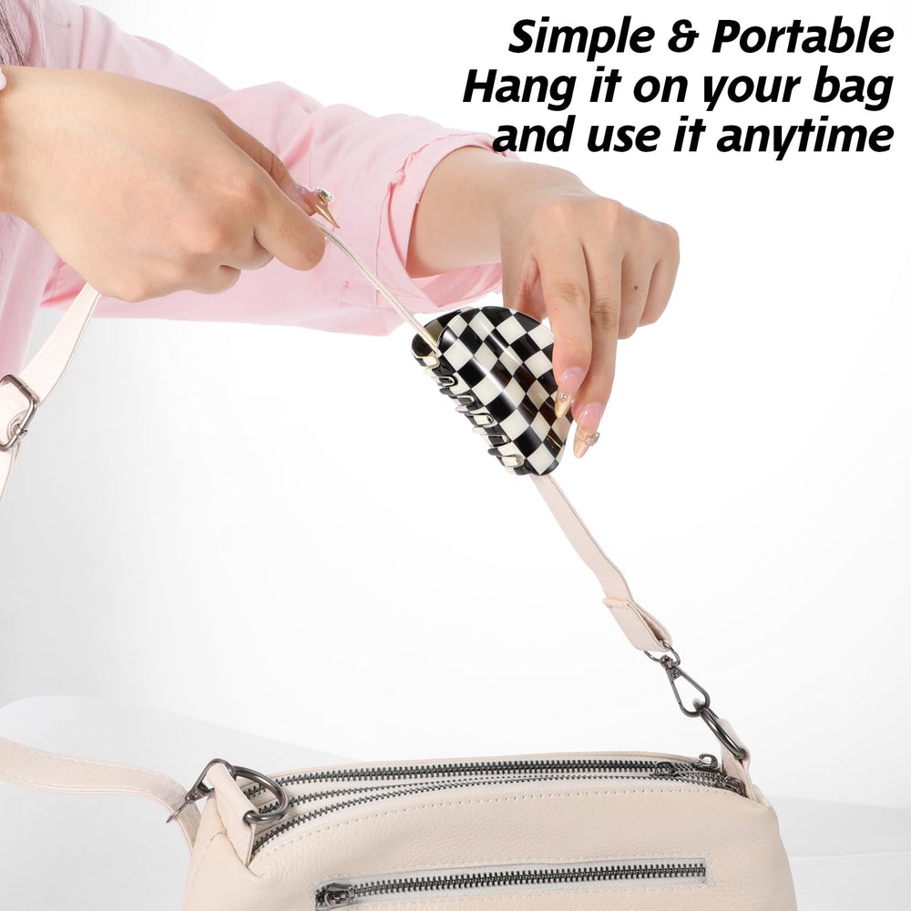 LLOUSSAK semicircular square clip detail showing smooth edges for gentle wear
