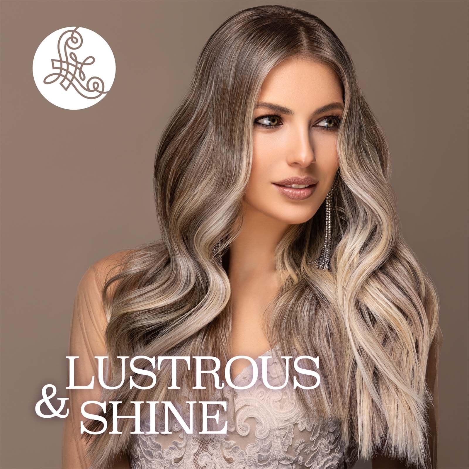 L LUSETA before and after hair comparison, visible reduction of brassy yellow tones benefit
