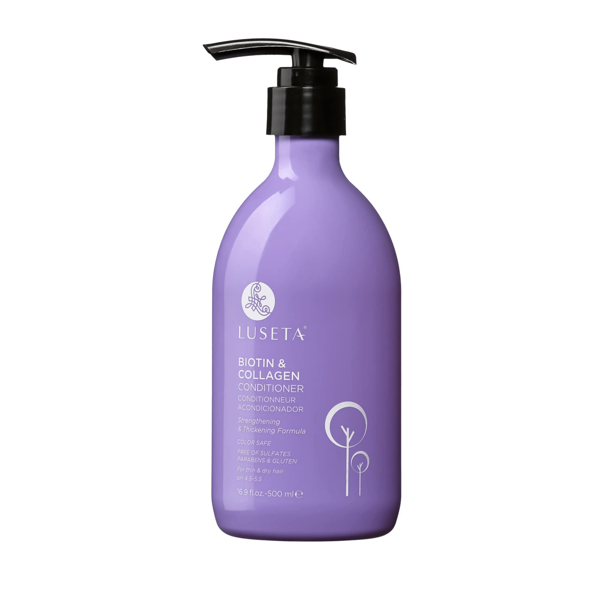L LUSETA front packaging 16.9oz showing product benefits and volume