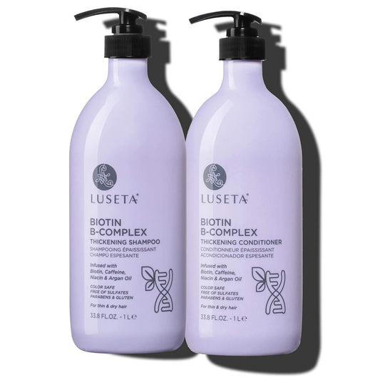 L LUSETA front packaging showing biotin B-complex set and benefits