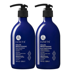 L LUSETA front packaging showing blue shampoo and conditioner for tone correction