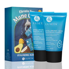 L LUSETA front packaging duo showing travel bottles and benefits