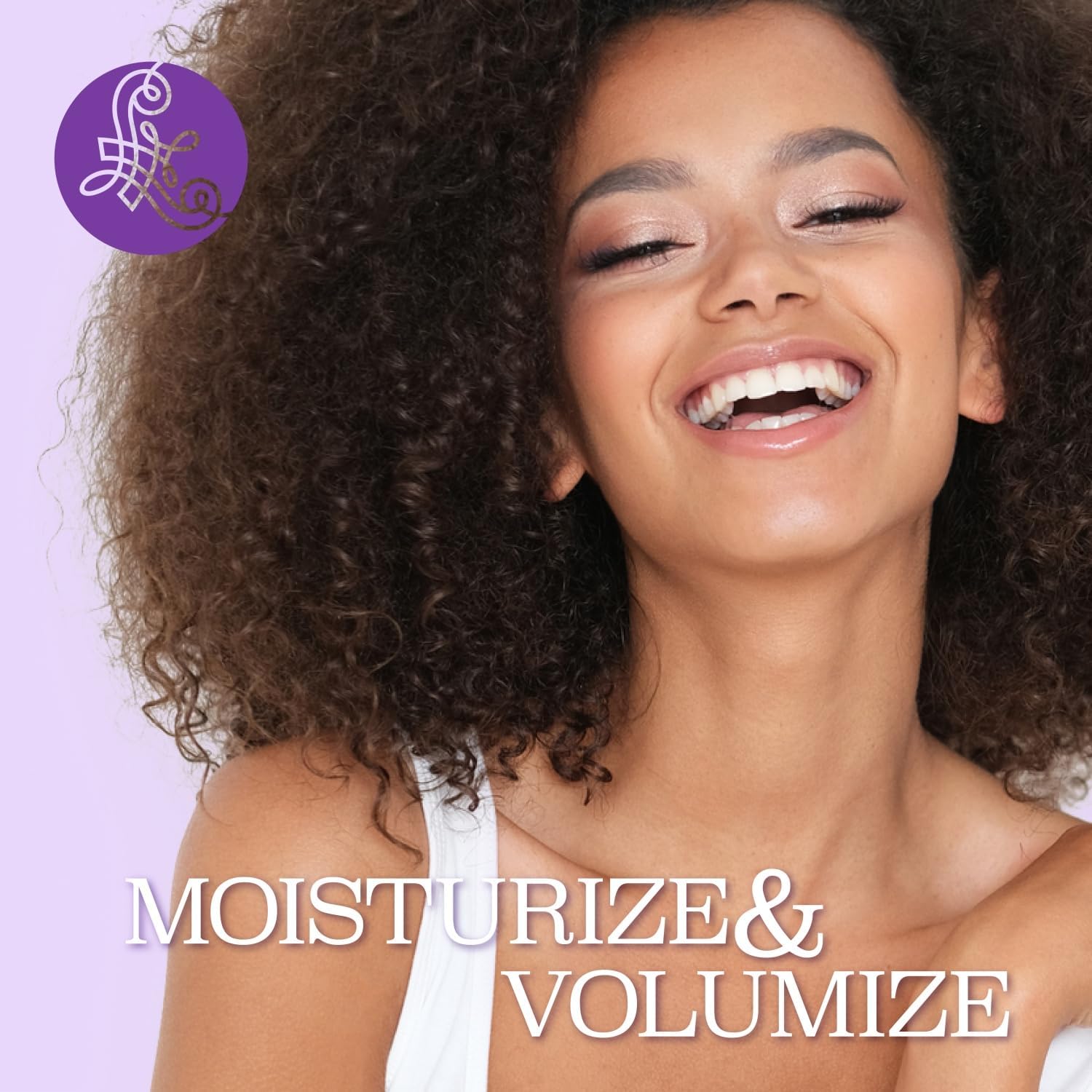 L LUSETA duo in bathroom during styling to illustrate curl definition results