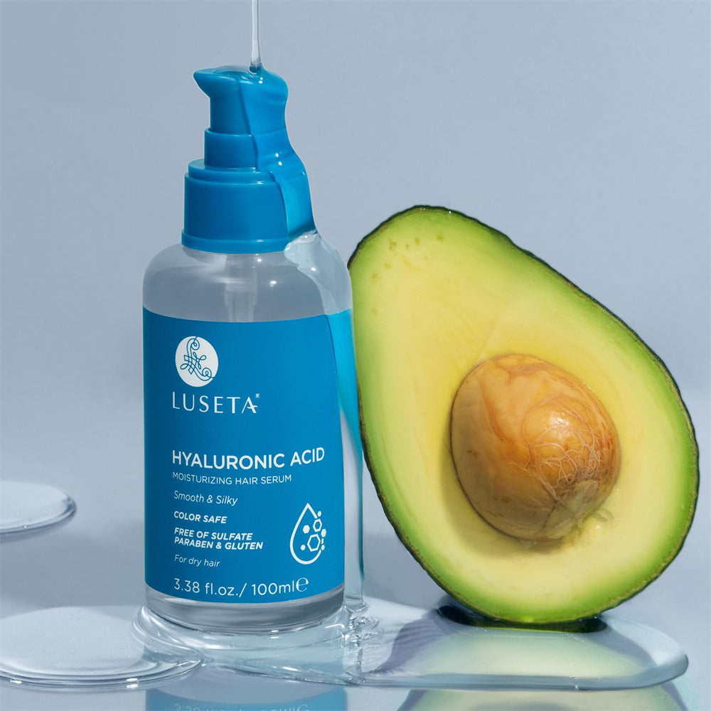 L LUSETA avocado argan shea butter trio representing natural nourishment and strength benefit
