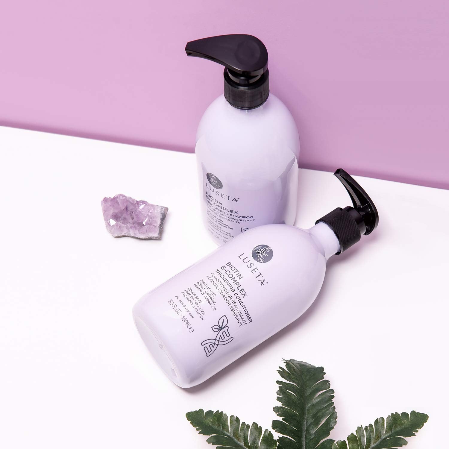 L LUSETA pump dispensing shampoo texture for gentle nourishing cleanse