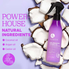 L LUSETA close-up of texture and oil droplets for nourishing shine