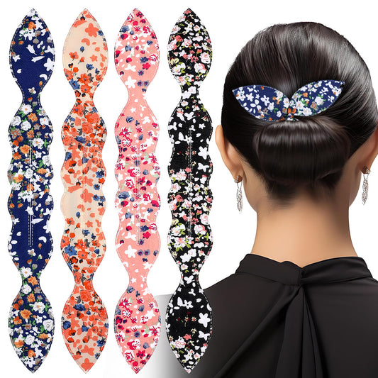 Lnngub front view of four bun makers showing variety and quick styling benefit