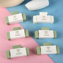 Loanzeg close-up of sage green clip texture highlighting smooth finish and reliable grip