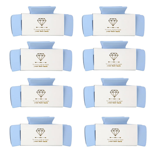 Loanzeg dusty blue front packaging showing set of eight clips and gift card benefit cohesive gifting