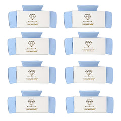 Loanzeg dusty blue front packaging showing set of eight clips and gift card benefit cohesive gifting