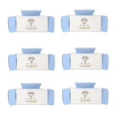 Loanzeg front packaging showing dusty blue set and gift card benefit elegant presentation