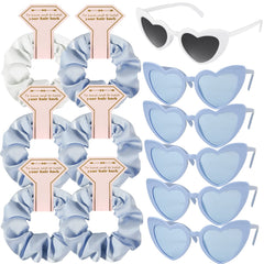 Loanzeg front packaging showing six scrunchies and sunglasses, elegant gift ready