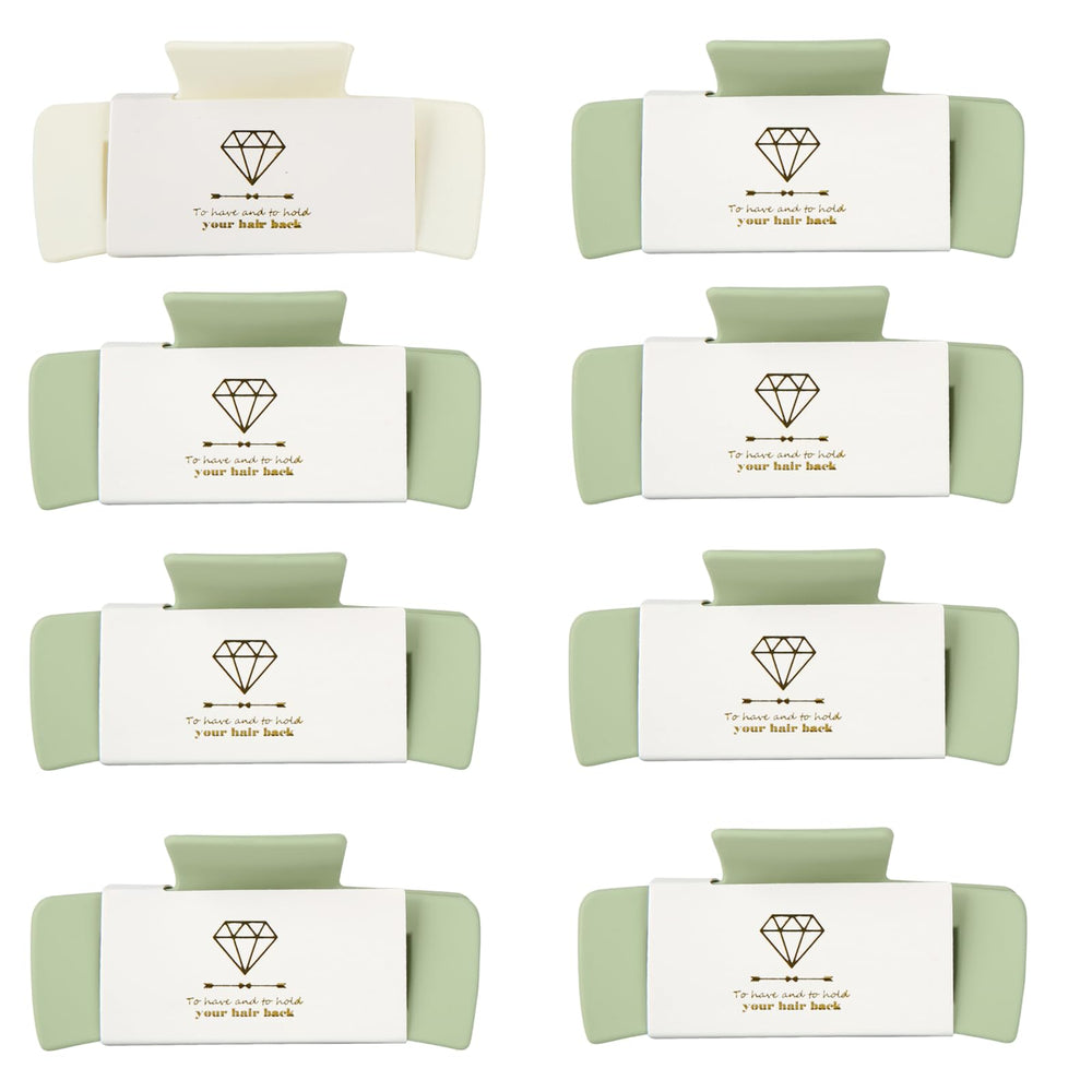 Loanzeg front packaging showing white and sage clips and elegant gift card — attractive presentation