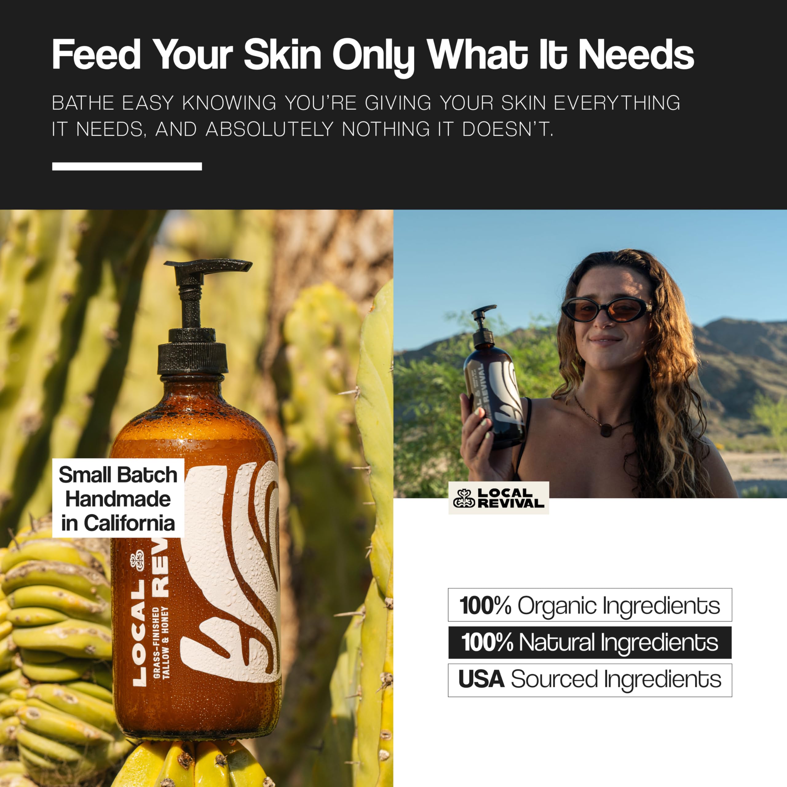 Local Revival cream lather texture highlights moisturizing, soft foam