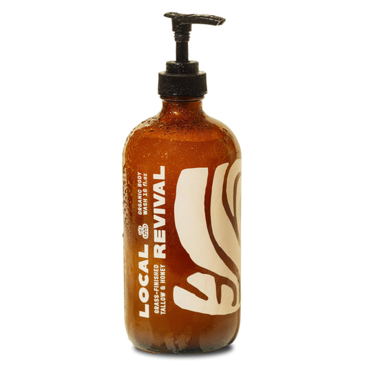 Local Revival front packaging showing bottle and clear label, highlights trustworthy formulation