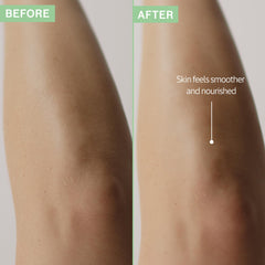 L'OCCITANE cream applied on arm showing smoothing and quick absorption benefit