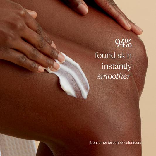 L'OCCITANE almond milk veil pump close-up emphasizing easy dispensing and control