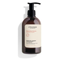 L'Occitane bottle front view showing label and 16.90 fl oz size for clear identification and trust