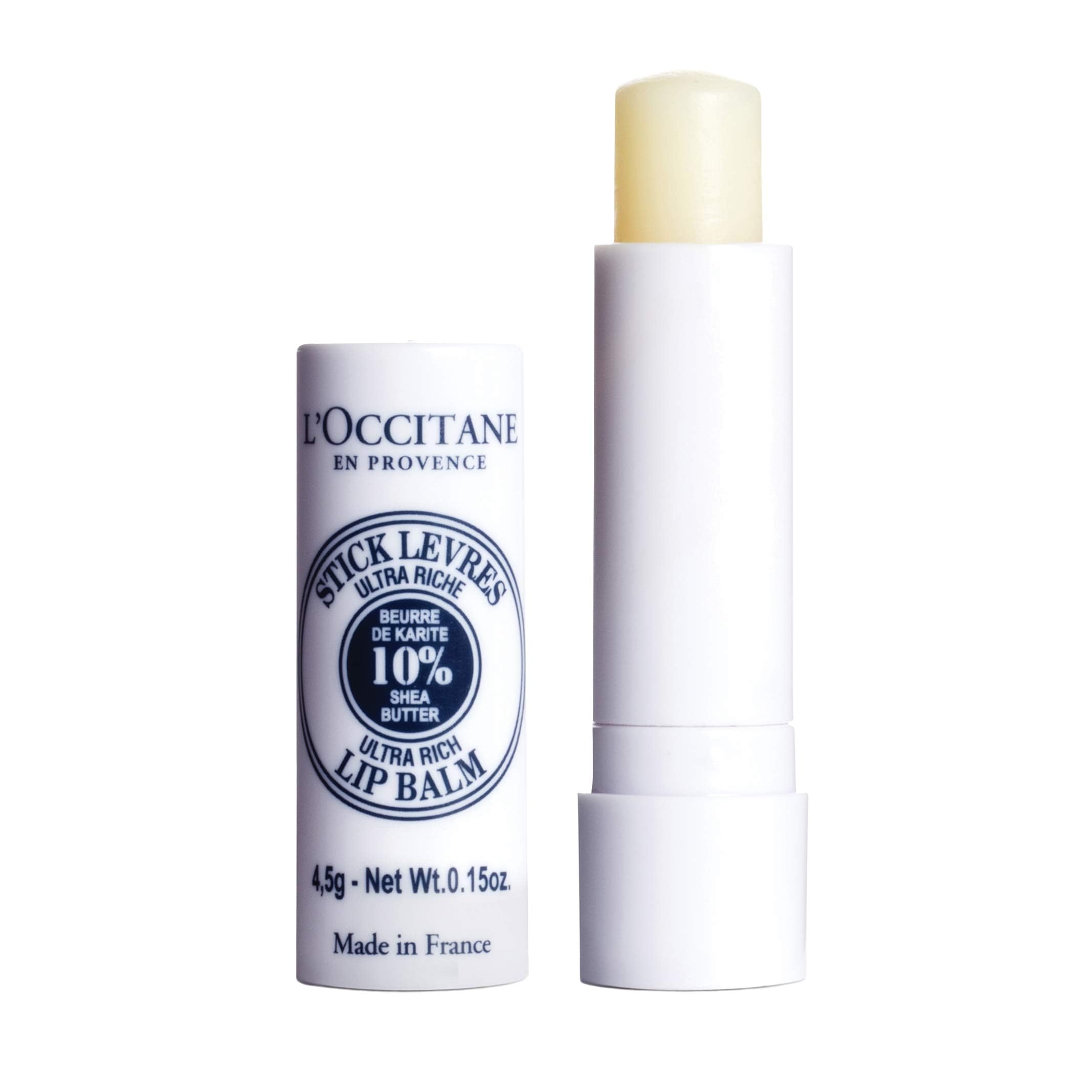 L'OCCITANE front packaging showing compact balm for travel comfort
