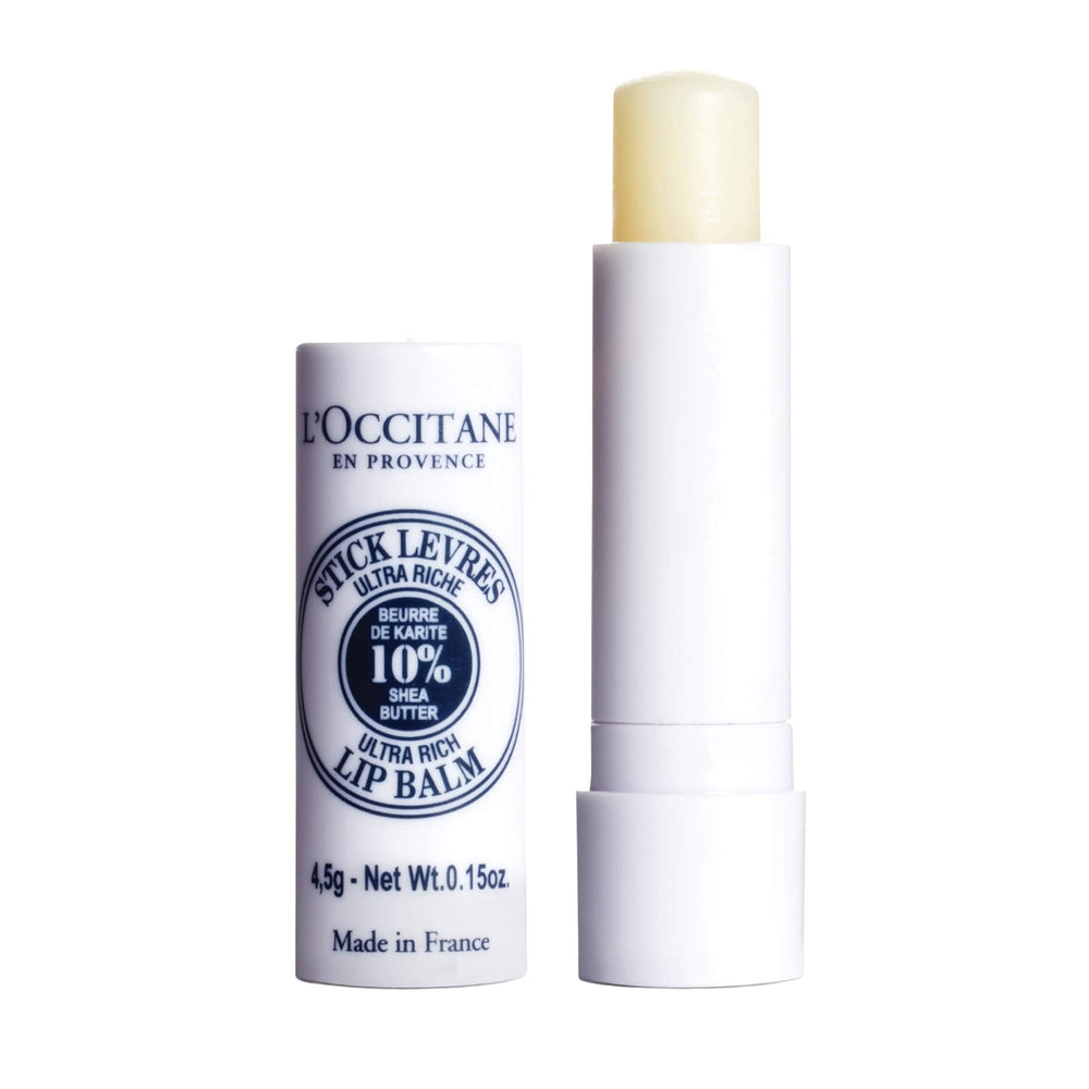 L'OCCITANE front packaging showing compact balm for travel comfort