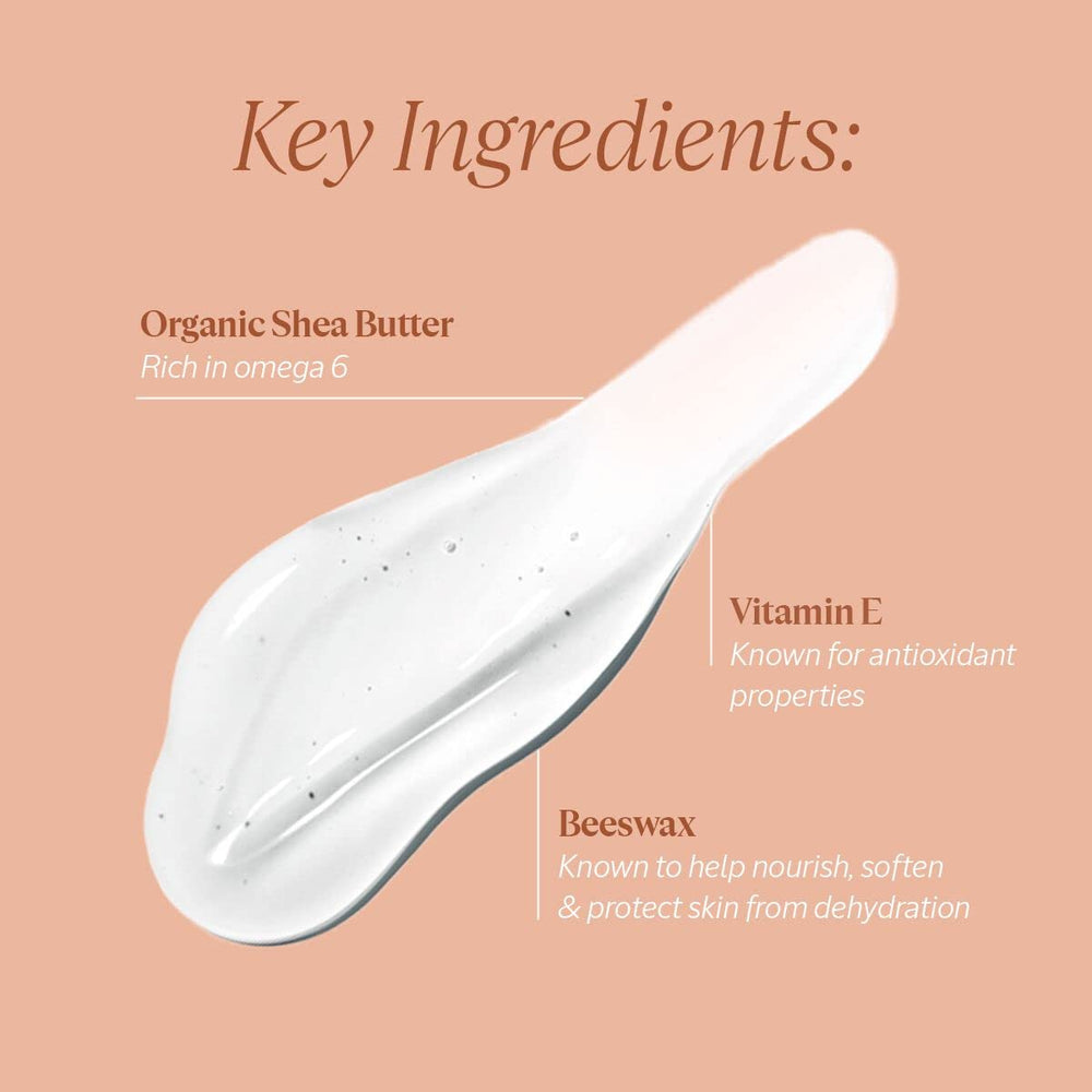 L'OCCITANE lip balm held in hand to show 0.40 fl oz scale for pocket convenience